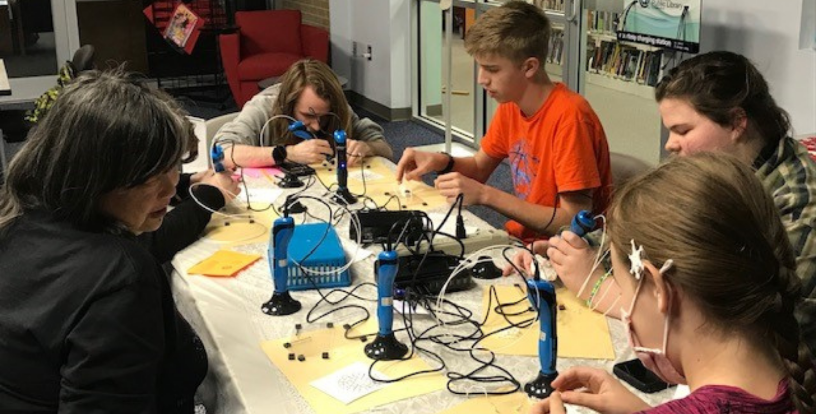 Teens enjoy MakerSpace project with Ms Reiko