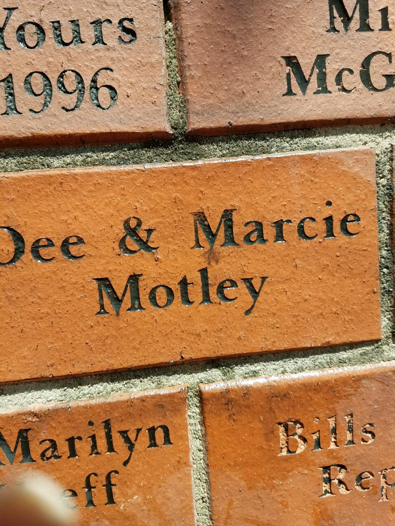 Engraved bricks at the Niceville Children's Park