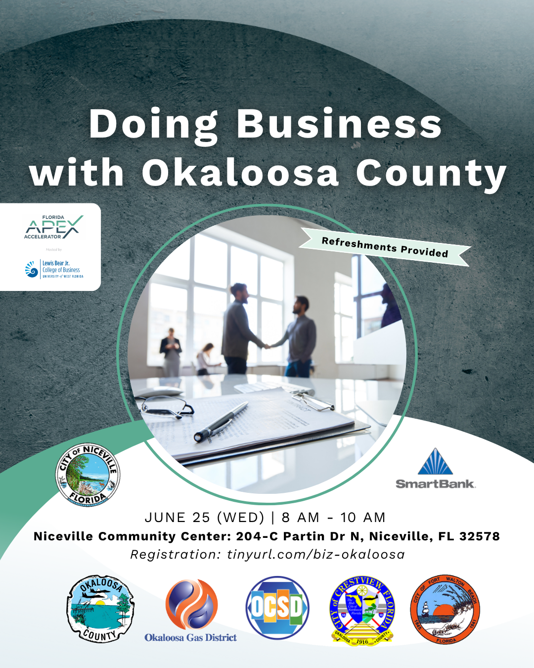 Doing Biz with Okaloosa- social media flyer