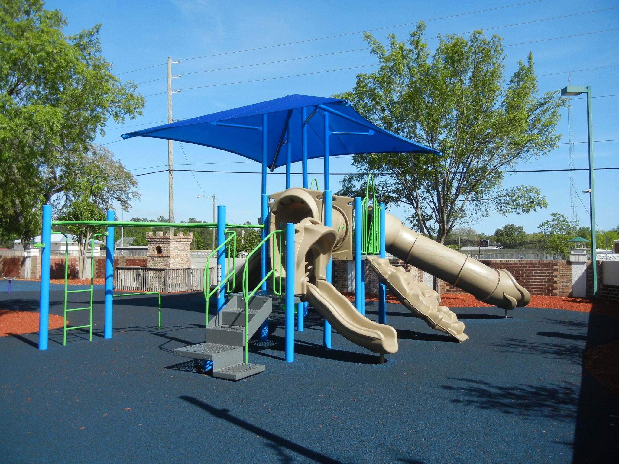 Image of play equipment in a park
